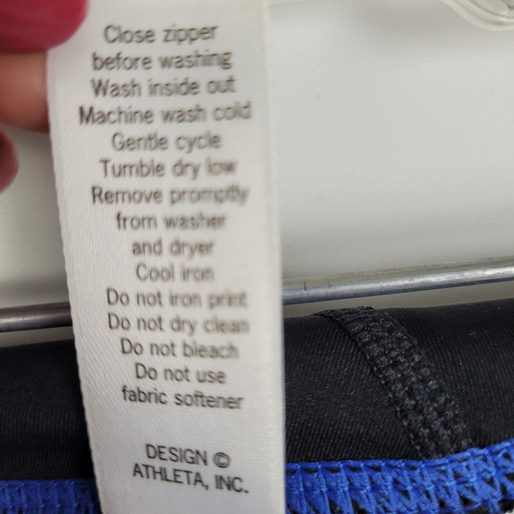 ATHLETA Speed Sonar Galaxy Leggings Size XS Blue Orange Yoga Athletic Workout - Picture 4 of 10